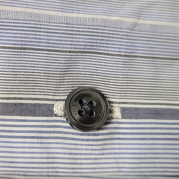 Vince long sleeve plaid cotton button down, men's small - Picture 4 of 5